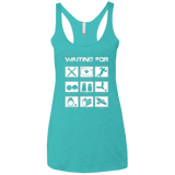 T-Shirts Tahiti Blue / X-Small Still Waiting Part 2 Women's Triblend Racerback Tank