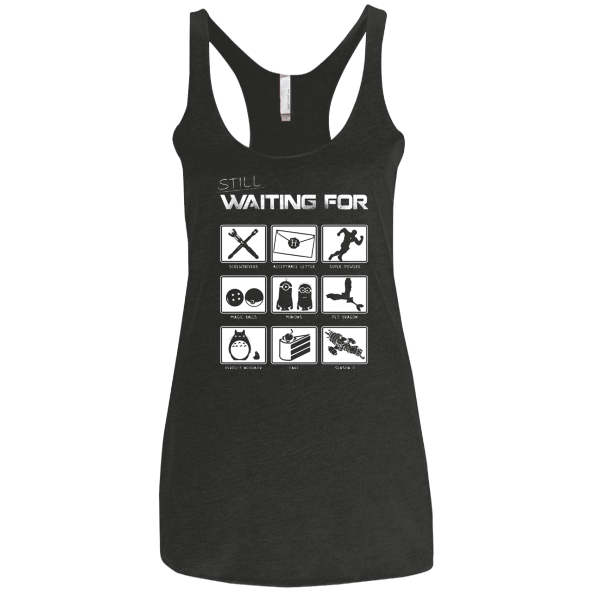 T-Shirts Vintage Black / X-Small Still Waiting Part 2 Women's Triblend Racerback Tank