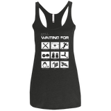 T-Shirts Vintage Black / X-Small Still Waiting Part 2 Women's Triblend Racerback Tank