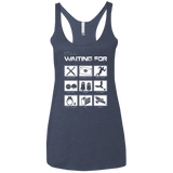 T-Shirts Vintage Navy / X-Small Still Waiting Part 2 Women's Triblend Racerback Tank