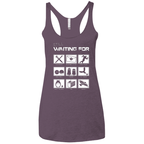 T-Shirts Vintage Purple / X-Small Still Waiting Part 2 Women's Triblend Racerback Tank