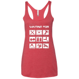 T-Shirts Vintage Red / X-Small Still Waiting Part 2 Women's Triblend Racerback Tank