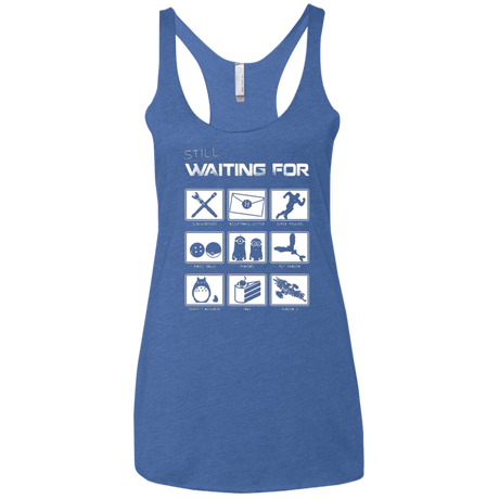 T-Shirts Vintage Royal / X-Small Still Waiting Part 2 Women's Triblend Racerback Tank