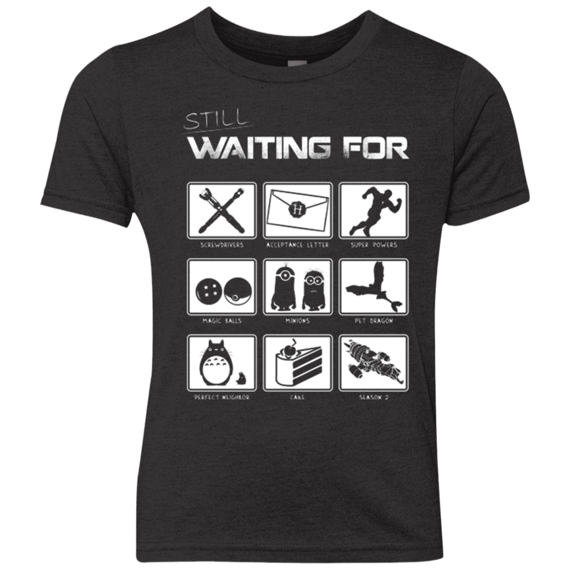 T-Shirts Vintage Black / YXS Still Waiting Part 2 Youth Triblend T-Shirt