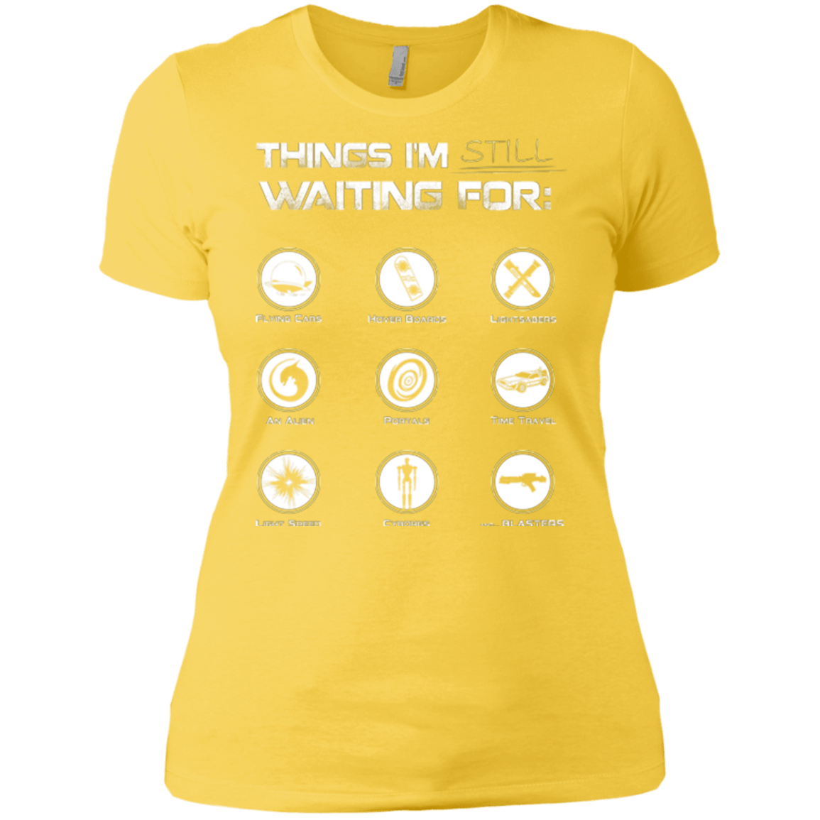 T-Shirts Vibrant Yellow / X-Small Still Waiting Women's Premium T-Shirt