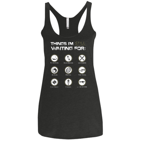 T-Shirts Vintage Black / X-Small Still Waiting Women's Triblend Racerback Tank