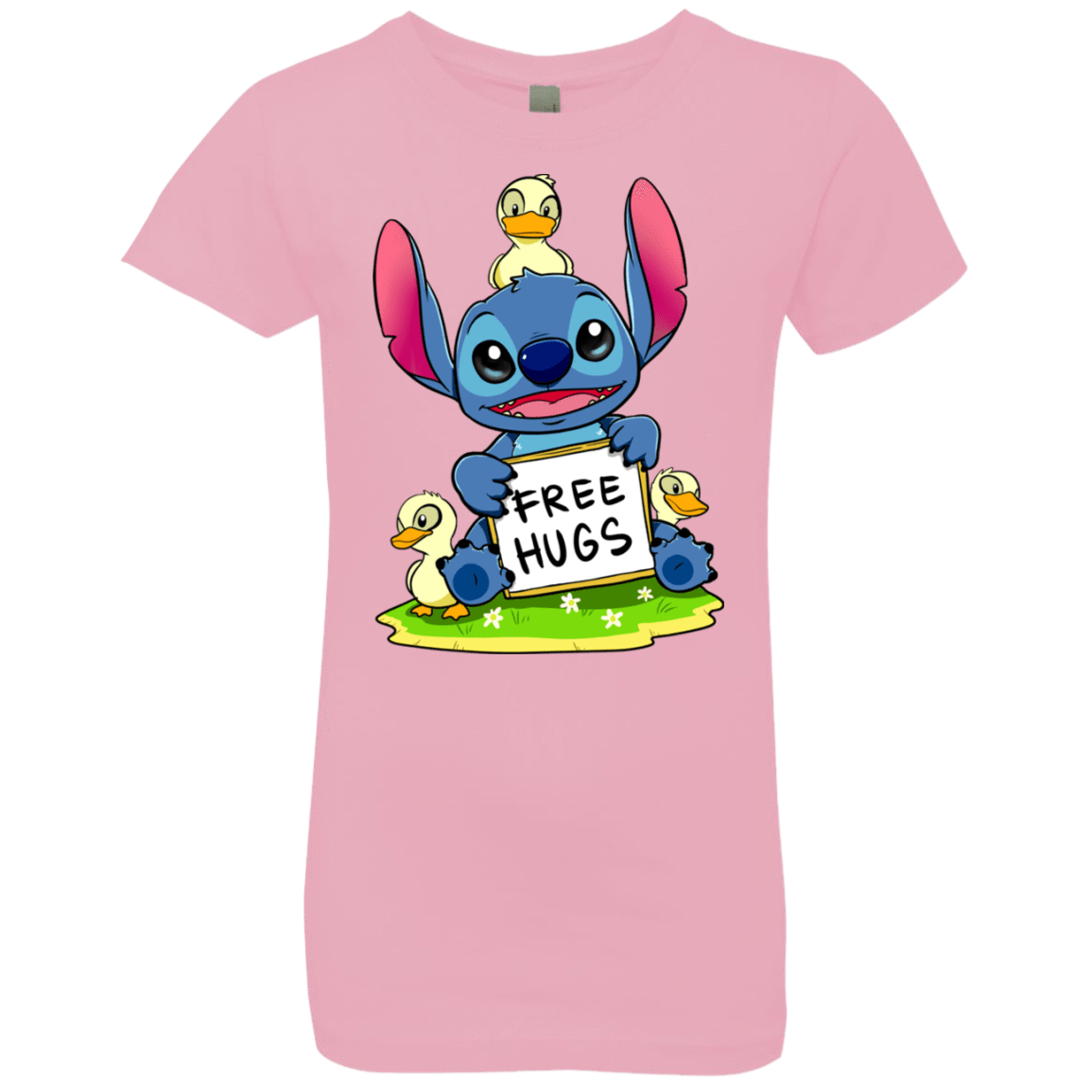 T-Shirts Light Pink / YXS Stitch Hug Girls Premium T-Shirt