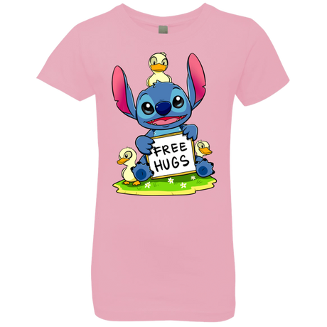 T-Shirts Light Pink / YXS Stitch Hug Girls Premium T-Shirt