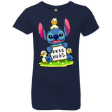 T-Shirts Midnight Navy / YXS Stitch Hug Girls Premium T-Shirt