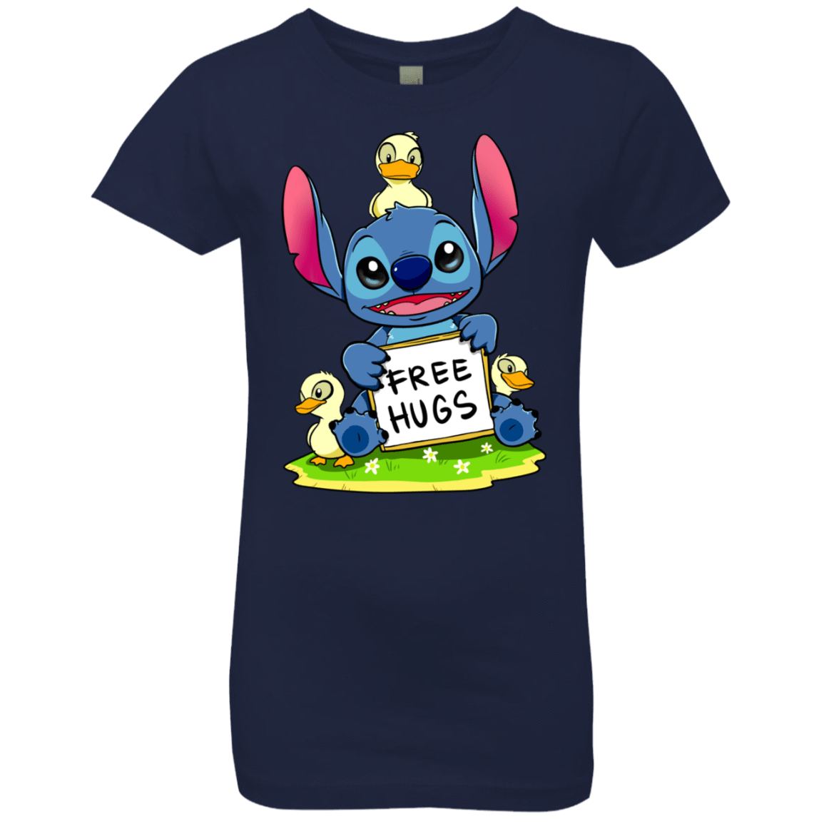 T-Shirts Midnight Navy / YXS Stitch Hug Girls Premium T-Shirt