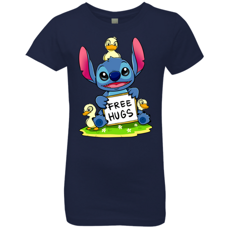 T-Shirts Midnight Navy / YXS Stitch Hug Girls Premium T-Shirt