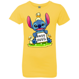 T-Shirts Vibrant Yellow / YXS Stitch Hug Girls Premium T-Shirt