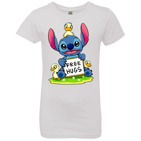 T-Shirts White / YXS Stitch Hug Girls Premium T-Shirt