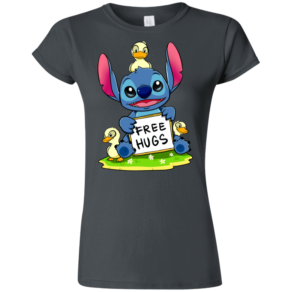 T-Shirts Charcoal / S Stitch Hug Junior Slimmer-Fit T-Shirt