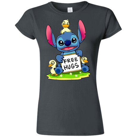 T-Shirts Charcoal / S Stitch Hug Junior Slimmer-Fit T-Shirt