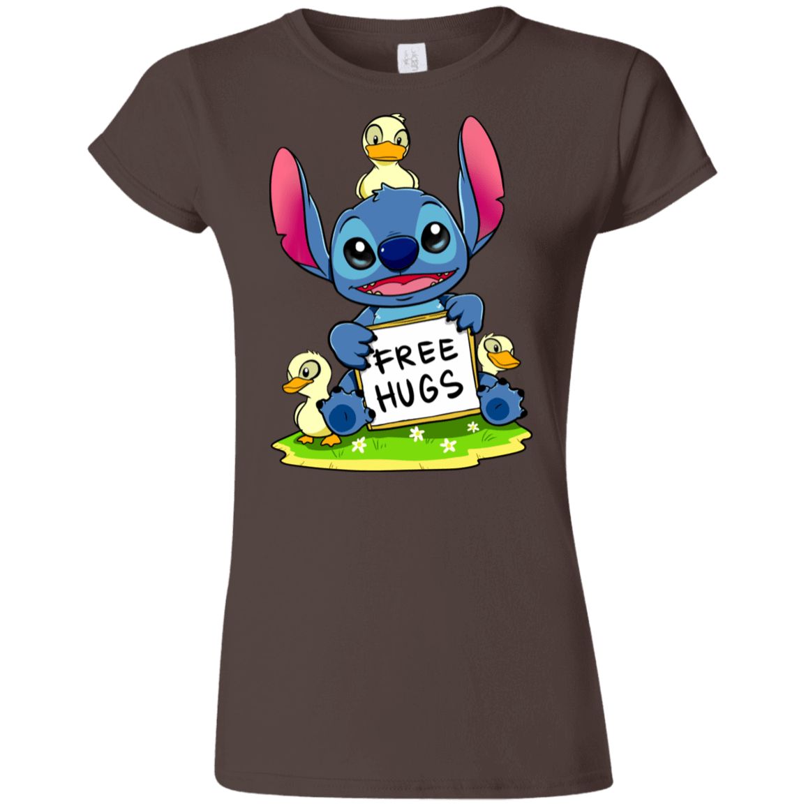 T-Shirts Dark Chocolate / S Stitch Hug Junior Slimmer-Fit T-Shirt