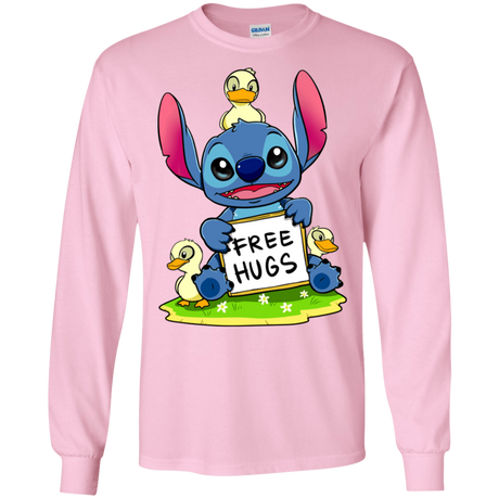 T-Shirts Light Pink / S Stitch Hug Men's Long Sleeve T-Shirt