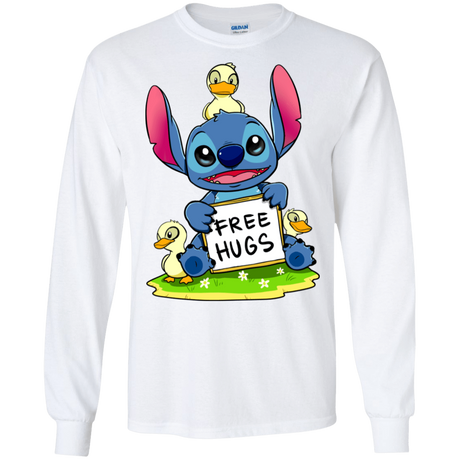 T-Shirts White / S Stitch Hug Men's Long Sleeve T-Shirt