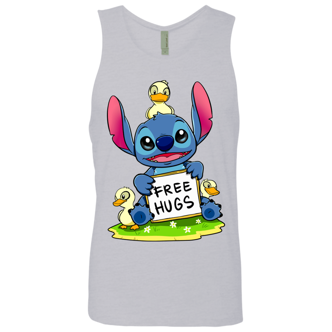 T-Shirts Heather Grey / S Stitch Hug Men's Premium Tank Top