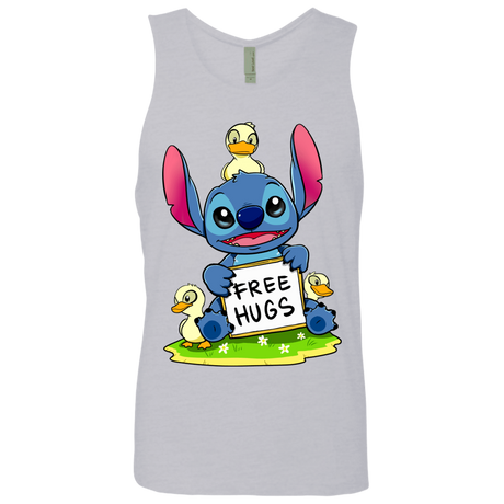 T-Shirts Heather Grey / S Stitch Hug Men's Premium Tank Top