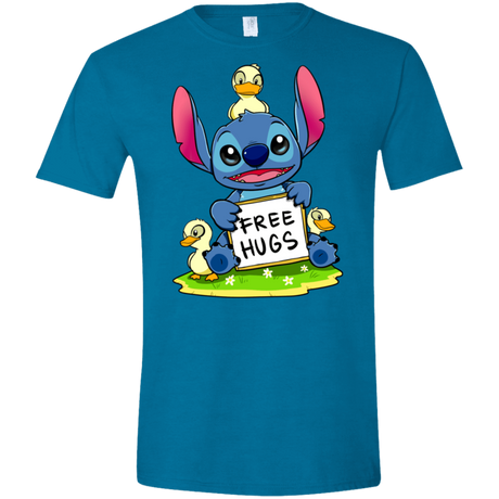 T-Shirts Antique Sapphire / S Stitch Hug Men's Semi-Fitted Softstyle