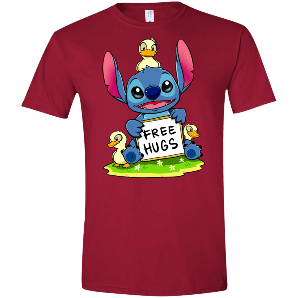 T-Shirts Cardinal Red / S Stitch Hug Men's Semi-Fitted Softstyle