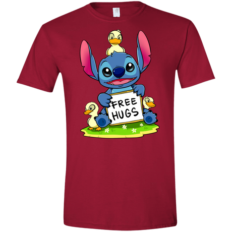 T-Shirts Cardinal Red / S Stitch Hug Men's Semi-Fitted Softstyle