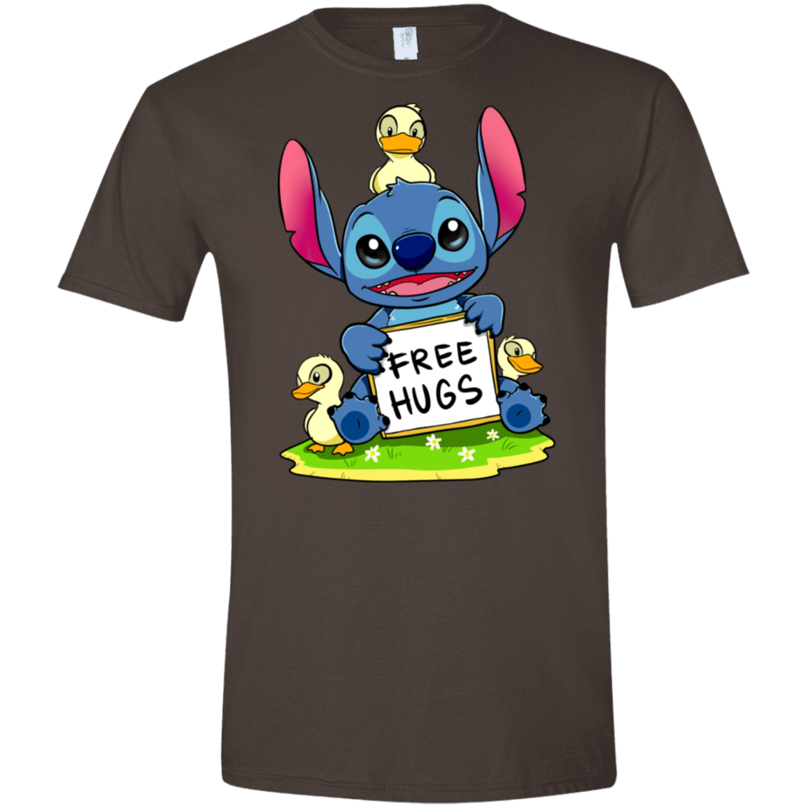 T-Shirts Dark Chocolate / S Stitch Hug Men's Semi-Fitted Softstyle