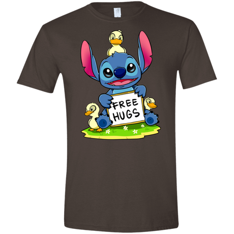 T-Shirts Dark Chocolate / S Stitch Hug Men's Semi-Fitted Softstyle