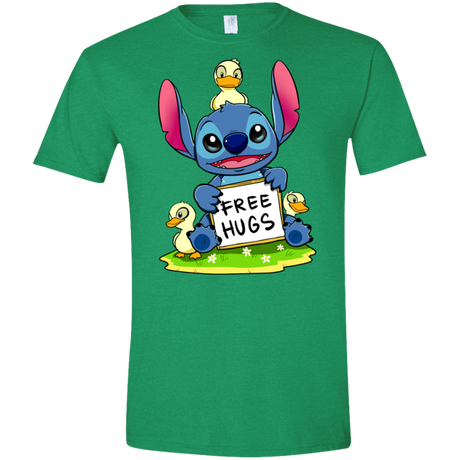 T-Shirts Heather Irish Green / S Stitch Hug Men's Semi-Fitted Softstyle