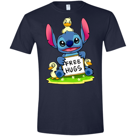 T-Shirts Navy / X-Small Stitch Hug Men's Semi-Fitted Softstyle