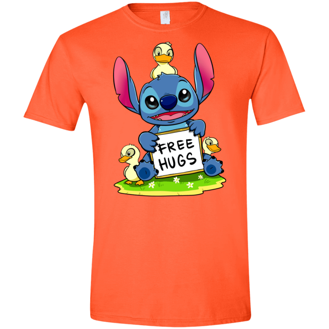 T-Shirts Orange / S Stitch Hug Men's Semi-Fitted Softstyle