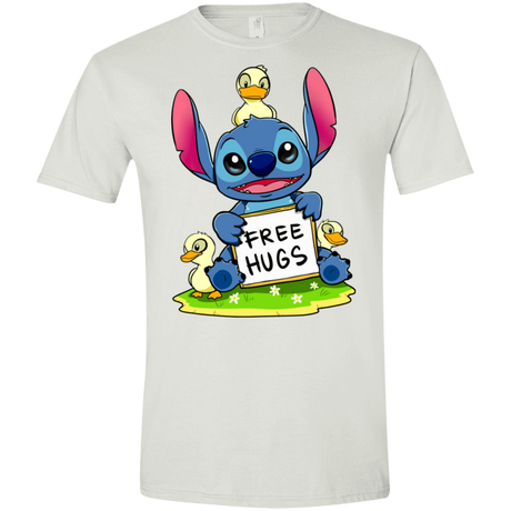 T-Shirts White / X-Small Stitch Hug Men's Semi-Fitted Softstyle