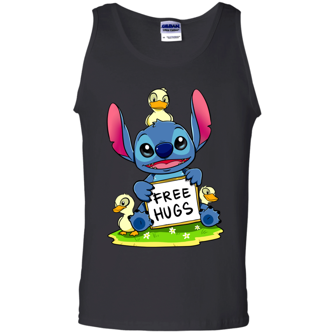 T-Shirts Black / S Stitch Hug Men's Tank Top