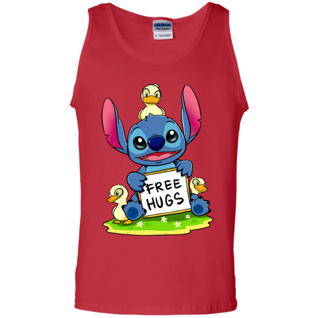 T-Shirts Red / S Stitch Hug Men's Tank Top