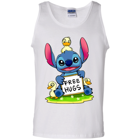 T-Shirts White / S Stitch Hug Men's Tank Top