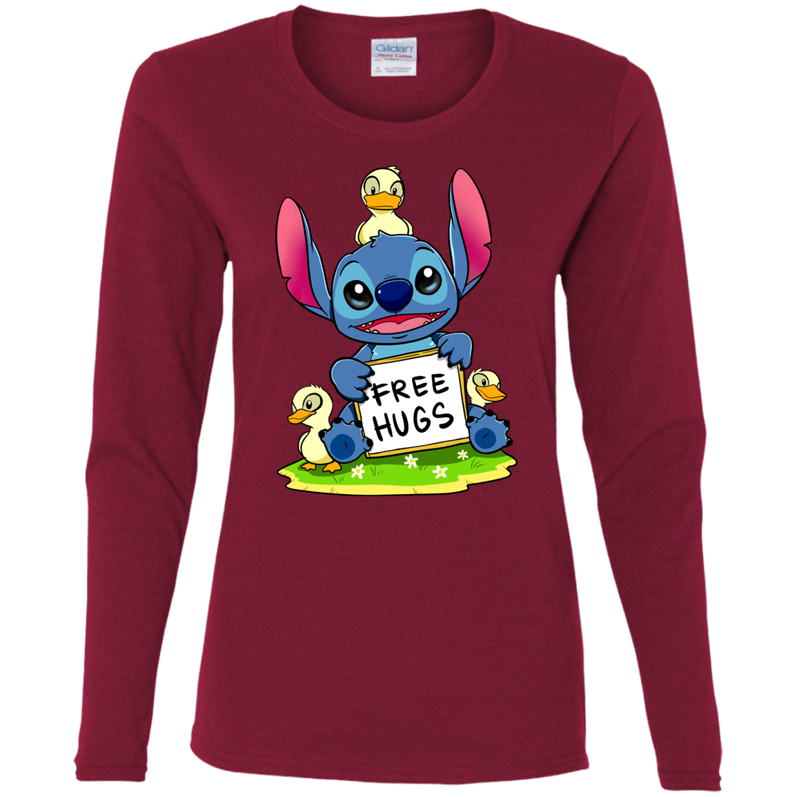 T-Shirts Cardinal / S Stitch Hug Women's Long Sleeve T-Shirt