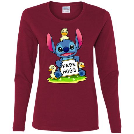 T-Shirts Cardinal / S Stitch Hug Women's Long Sleeve T-Shirt