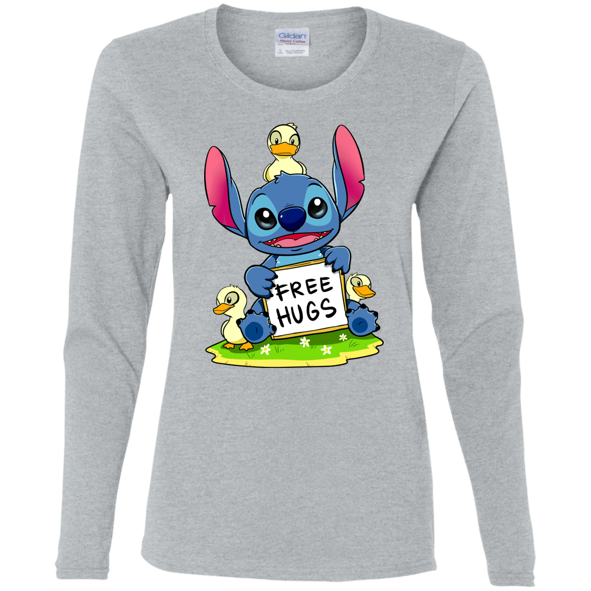 T-Shirts Sport Grey / S Stitch Hug Women's Long Sleeve T-Shirt