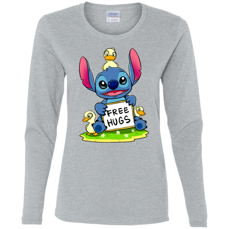 T-Shirts Sport Grey / S Stitch Hug Women's Long Sleeve T-Shirt