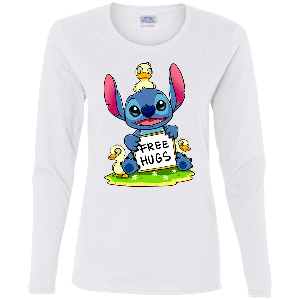 T-Shirts White / S Stitch Hug Women's Long Sleeve T-Shirt