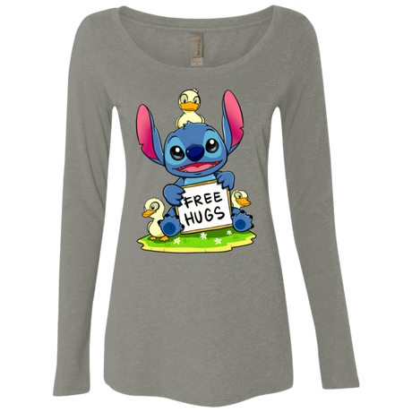 T-Shirts Venetian Grey / S Stitch Hug Women's Triblend Long Sleeve Shirt