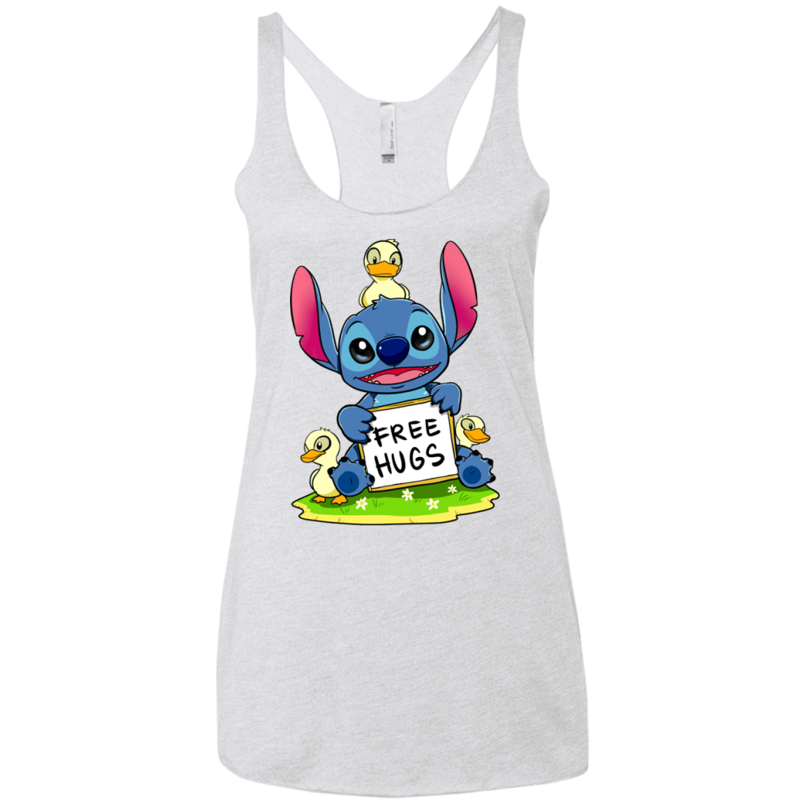 T-Shirts Heather White / X-Small Stitch Hug Women's Triblend Racerback Tank