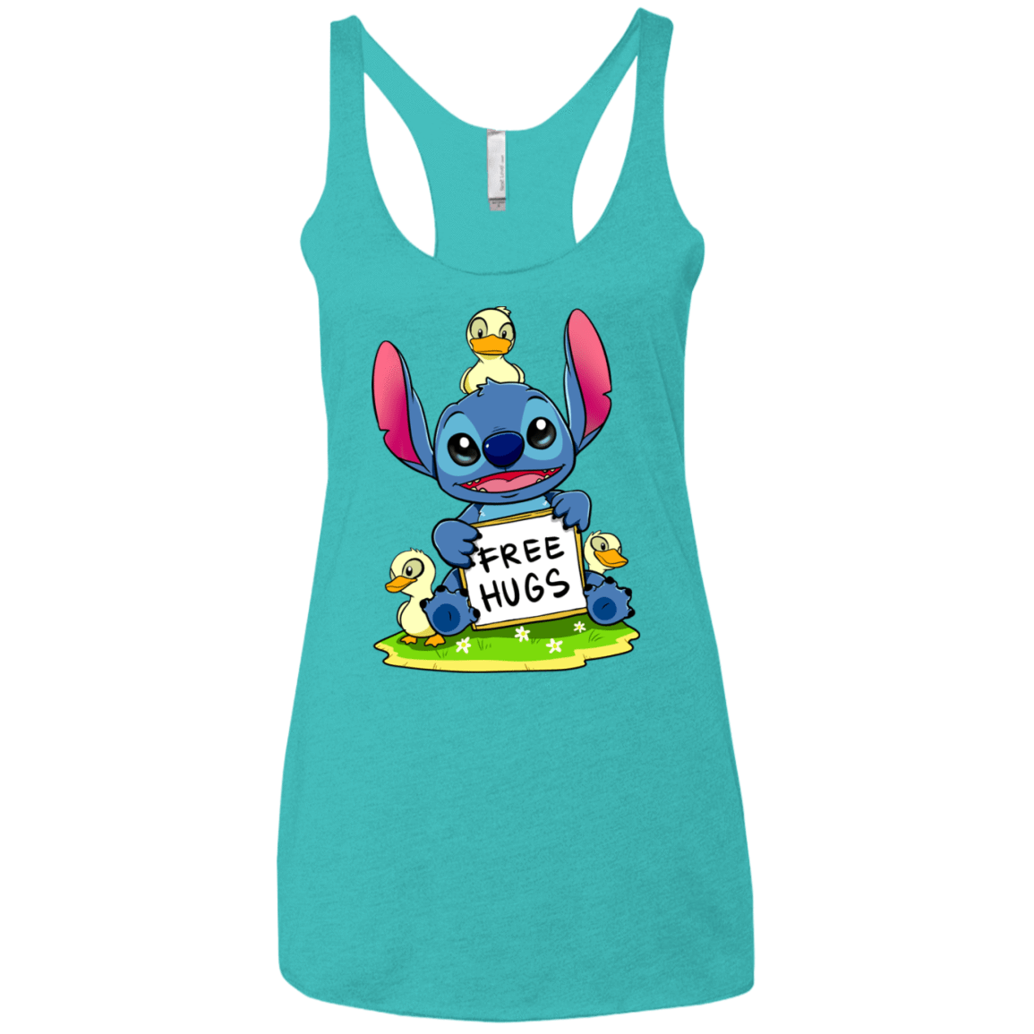 T-Shirts Tahiti Blue / X-Small Stitch Hug Women's Triblend Racerback Tank