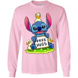 T-Shirts Light Pink / YS Stitch Hug Youth Long Sleeve T-Shirt