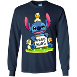 T-Shirts Navy / YS Stitch Hug Youth Long Sleeve T-Shirt