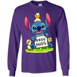 T-Shirts Purple / YS Stitch Hug Youth Long Sleeve T-Shirt