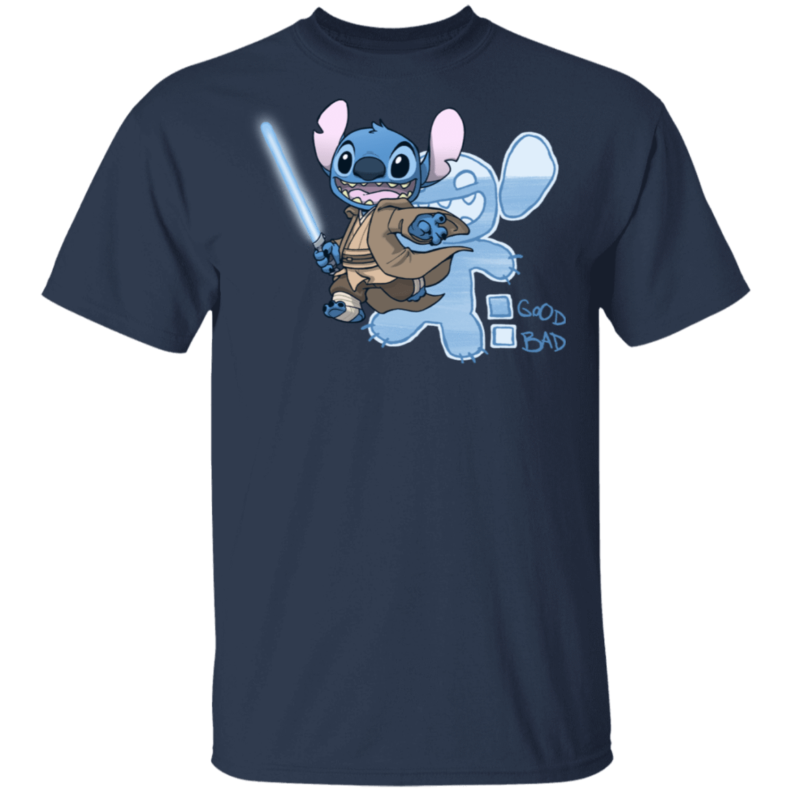 T-Shirts Navy / S Stitch Jedi T-Shirt