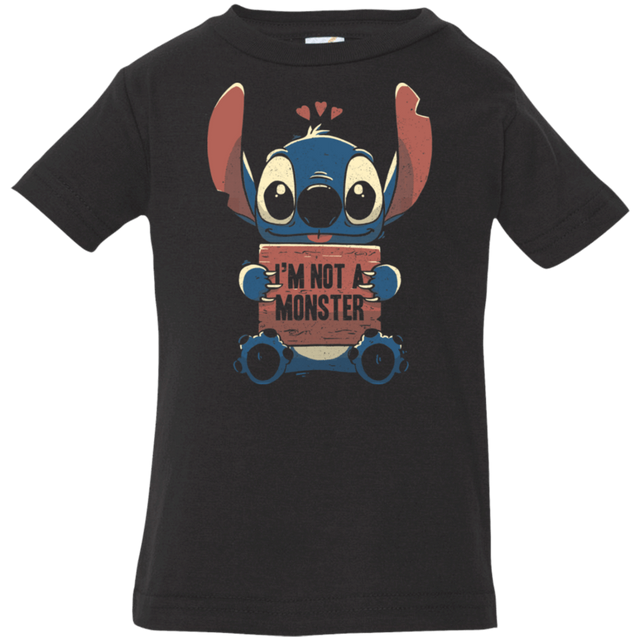 T-Shirts Black / 6 Months Stitch Not a Monster Infant Premium T-Shirt