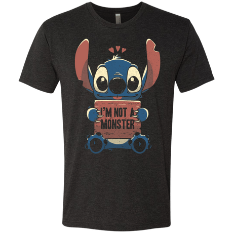 T-Shirts Vintage Black / S Stitch Not a Monster Men's Triblend T-Shirt